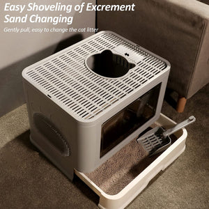 🐾 Arenero para Gato con Tapa y Ventilación 😺✨